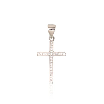 Sidabrinis kryželis su cirkoniais „Sacred Cross V“