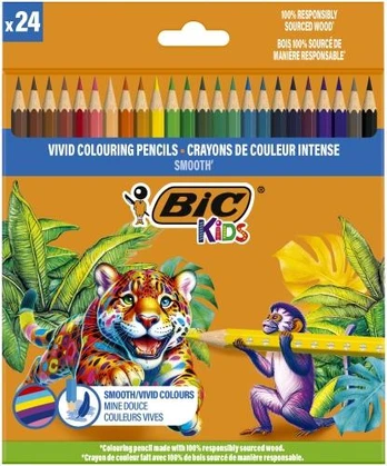 BIC Colored pencils Kids Smooth 24 colours set