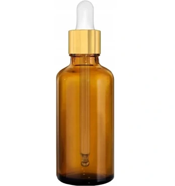 Stiklinis buteliukas su pipete 50 ml, rudas
