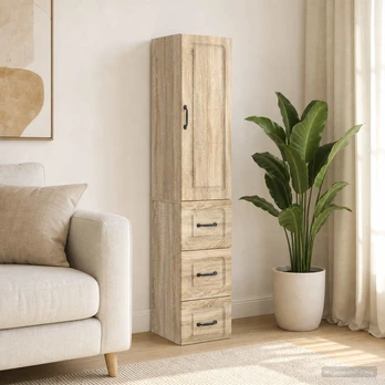 Spintelė 2 pcs Sonoma ąžuolas 33 x 34,5 x 87 cm