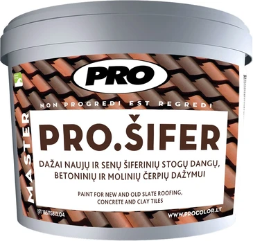 Emulsiniai dažai Pro Pro.Šifer, ruda, 5 l
