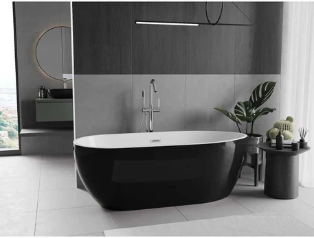 Vonia Mexen Eos, 170 x 75 cm, Baltas/Juodas + Chrome persipylimas