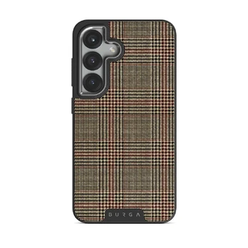 Favorite Coat - Plaid Samsung Galaxy S25 Plus Case, Elite Dark (Magnetic) / Silver