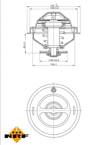 termostatas, aušinimo skystis NRF NRF 725075