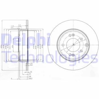 Stabdžių diskas DELPHI BG4012