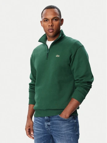 Lacoste Džemperis SH8866 Tamsiai žalia Regular Fit