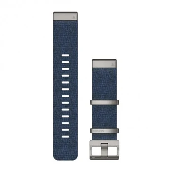 Apyrankė Garmin QuickFit 22 Watch Bands, Jacquard-weave nylon strap Indigo
