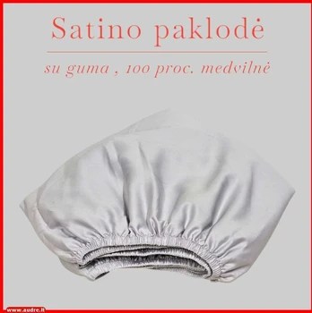 Satino paklodė su guma - 140x200+30cm.