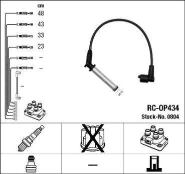 Uždegimo laido komplektas NGK 0804