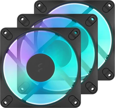 FRACTAL DESIGN Lüfter Dynamic 3-12 RGB Juodas 3-Pack