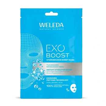 WELEDA_Exo Boost Hydrobounce Sheet Mask – kaukė lakštinė, 20 ml