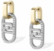 Liu Jo Gold-plated bicolor dangle earrings LJ2812