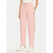 Guess Medžiaginės kelnės V5RB01 KCLD1 Rožinė Regular Fit