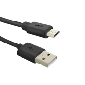 Qoltec USB-A - Micro USB-B 0.25 m USB kabelis 0,25 m USB 2.0 USB A Micro-USB B Juoda kaina