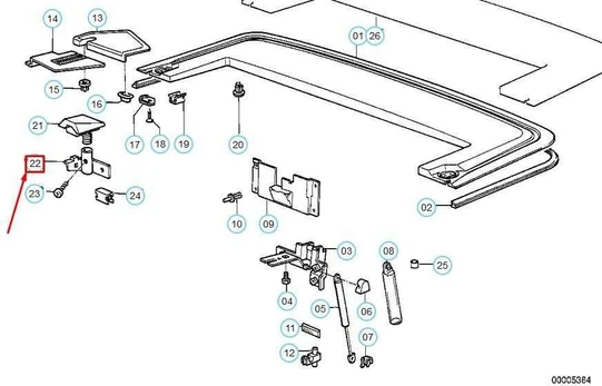 BMW 3 E30 Dešinė Halteklammer 54311955170