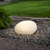 LED saulės lempa GLOBY, balta, 24,5 cm, plastikas, IP44