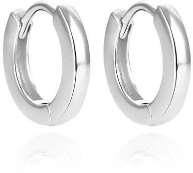 Agato Minimalist sidabrinis hoop earrings AGUC3468