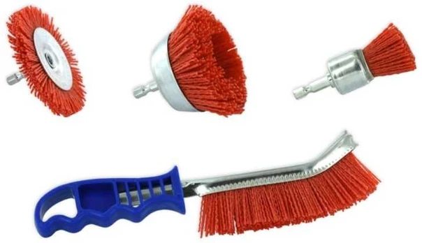 Tivoly Nylon Drill Set 3 pc, 80 Grit, 1/4" HEX + Ergo Handle