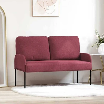 Sofa Sofos su pagalve 110cm Vyno raudona fanera