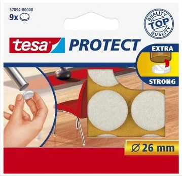 tesa Protect Filzgleiter rund 26mm baltas 9St.