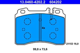 ATE 13.0460-4202.2 Brake pad set