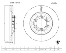 Stabdžių diskas BOSCH 0986479V29 kaina