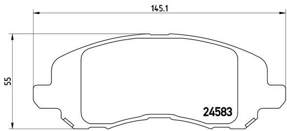 Stabdžių trinkelių rinkinys, diskinis stabdys BREMBO P 18 001