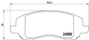Stabdžių trinkelių rinkinys, diskinis stabdys BREMBO P 18 001 kaina