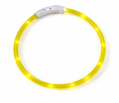 LED antkaklis (Geltona)
