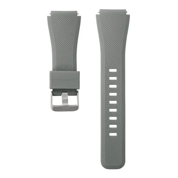 „BestAccessories“, 22 mm pločio silikoninis dirželis, pilkas