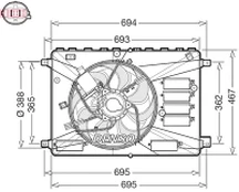 Ventiliatorius, radiatoriaus DENSO DER10010