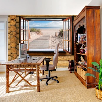 Artgeist Fototapetas - Beach outside the window
