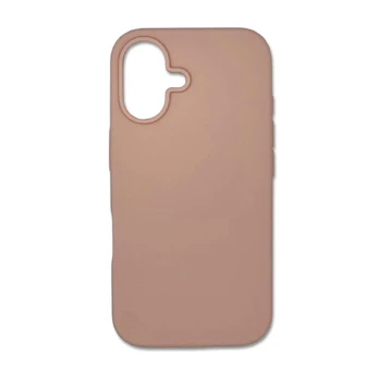 Riff Slim Soft Silicone Soft Back Cover Case for Apple iPhone 16 Powder pink
