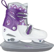 Dailiojo čiuožimo pačiūžos Nijdam ZigZag, balta/violetinė, 30 - 33 kaina