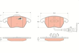 TRW GDB1550 Brake pad set