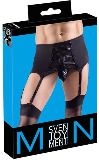 Svenjoyment Men's Suspender Belt M Seksualus aksesuaras vyrams