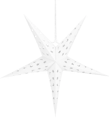 Dekoracija Springos Star CA1015, 25 cm, balta