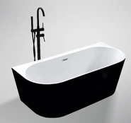 Akrilinė vonia RIVA 207 balta/juoda kaina