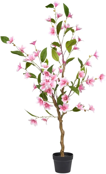 Beliani Dirbtinis augalas MAGNOLIA TREE 128 cm žalias