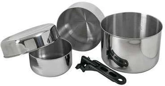 Indų rinkinys BasicNature Stainless Steel Biwak 3