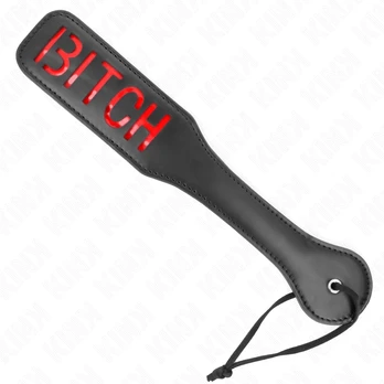 KINK Bitch Round Corner Paddle 32x6 cm - Durable Leather Impact Tool