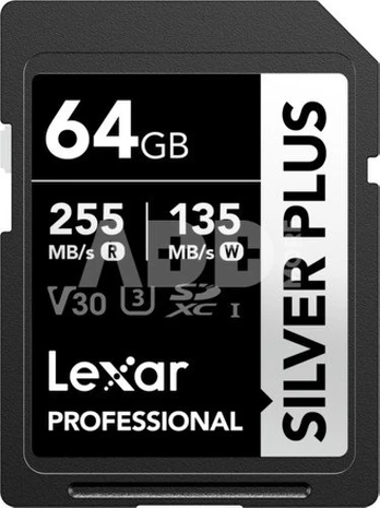 Lexar SDXC Professional SILVER Plus 1066x UHS-I/U3/4K R255/W135 (V30) 64GB