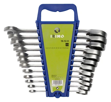 Ratcheting combination wrench set 12 pcs 8-19mm Irimo