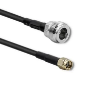 Kabelis Qoltec RP-SMA, 1 m, juoda