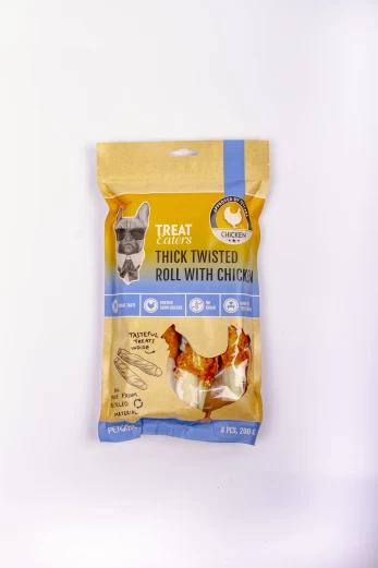 Treateaters - Dogsnack Thick twisted roll with chicken 200g - (20404)