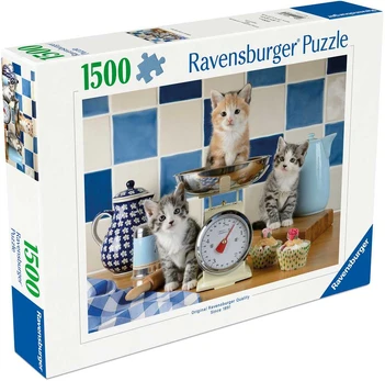 Dėlionė Ravensburger Puzzle 1500 Pieces: Kittens In The Kitchen