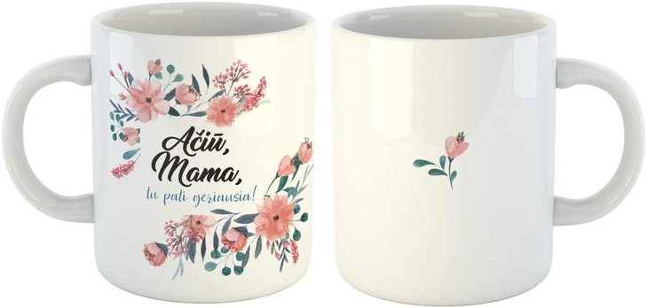 Puodelis "Ačiū mama, tu pati geriausia"