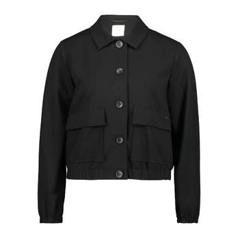 Švarkas moterims, Juoda, Short-sleeved blazer
