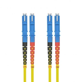 Helos šviesolaidinis kabelis E2000®/E2000® (LSH) dvipusis 9/125 µm OS2 geltonas 3,0 m