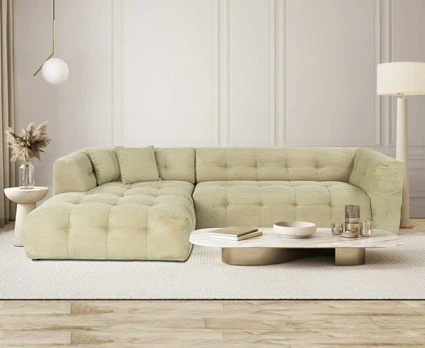 Kampinė sofa Cady Corner Left - Green